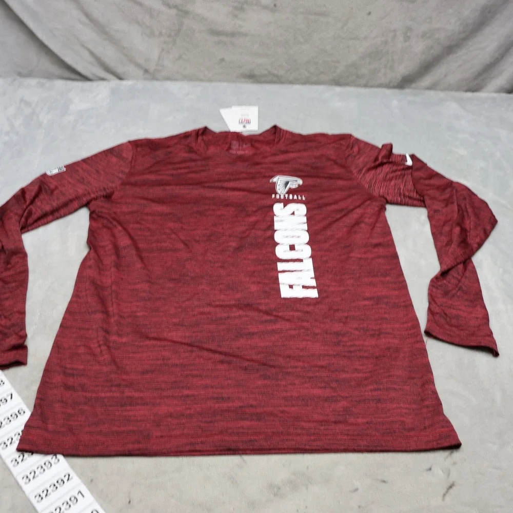 Atlanta Falcons Shirt Mens Medium Nike NFL Red Dri-FIT Long Sleeve Tee $45 NEW
